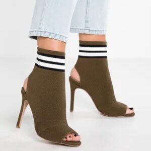 Steve Madden striped sock heel booties
